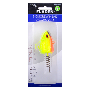 Джиг головка Fladen Big Screw Head Jig 100гр (Orange/Ye)