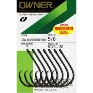 Крючки Owner SSW In-Line Circle Hook 5179 #7/0