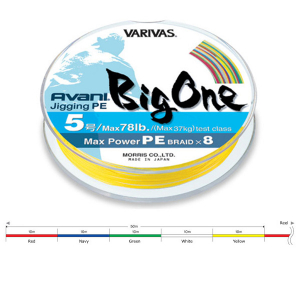 Плетеный шнур Varivas Avani Jigging Big One Pe8 #5