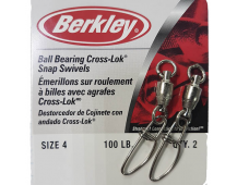 Карабин с вертлюгом на подшипнике Berkley Ball Bearing Cross-Lok Snap Swivels #5 (175lb)