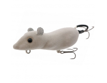 Мышь белая для ловли тайменя "Мышара-флок" №5